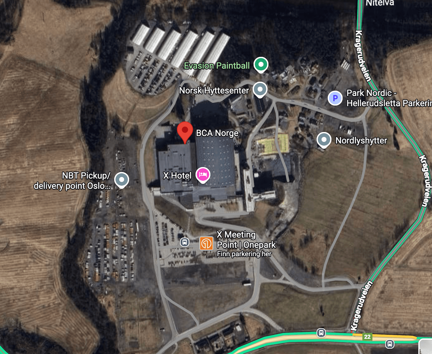 Kart over Kragerudveien 80, 2013 Skjetten